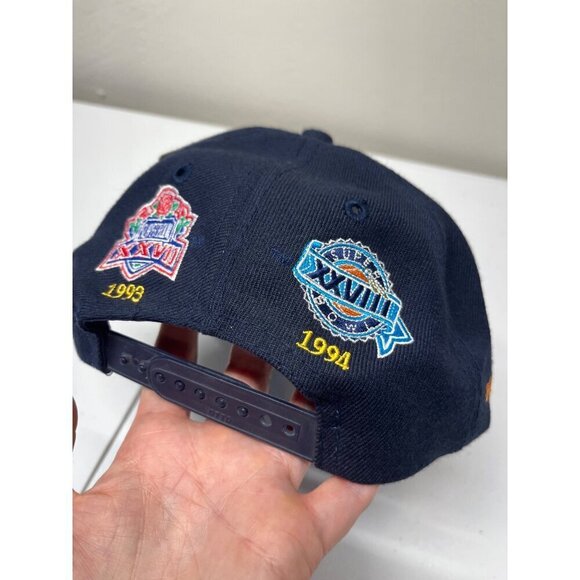 NEW VTG 90s Dallas Cowboys 5X Super Bowl Champions Annco Hat Cap NOS Wool Blend - Picture 7 of 15